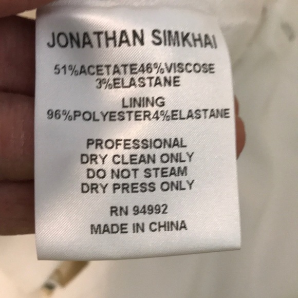 Jonathan Simkhai Asymmetrical Deep V Neckline Top - Picture 7 of 8